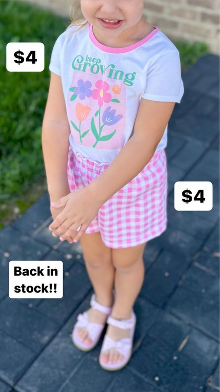 Adorable $4 play clothing back in stock!! I can’t get over these sweet pink gingham pull on shorts for girls. They match everything, we bought a few colors! And love the cute top too. Perfect for summer play days.

Sizing: Both pieces fit TTS

Kids clothing, affordable style, Walmart find, toddler style, Walmart fashion, classic children’s clothing 

#LTKfindsunder50 #LTKkids #LTKSeasonal