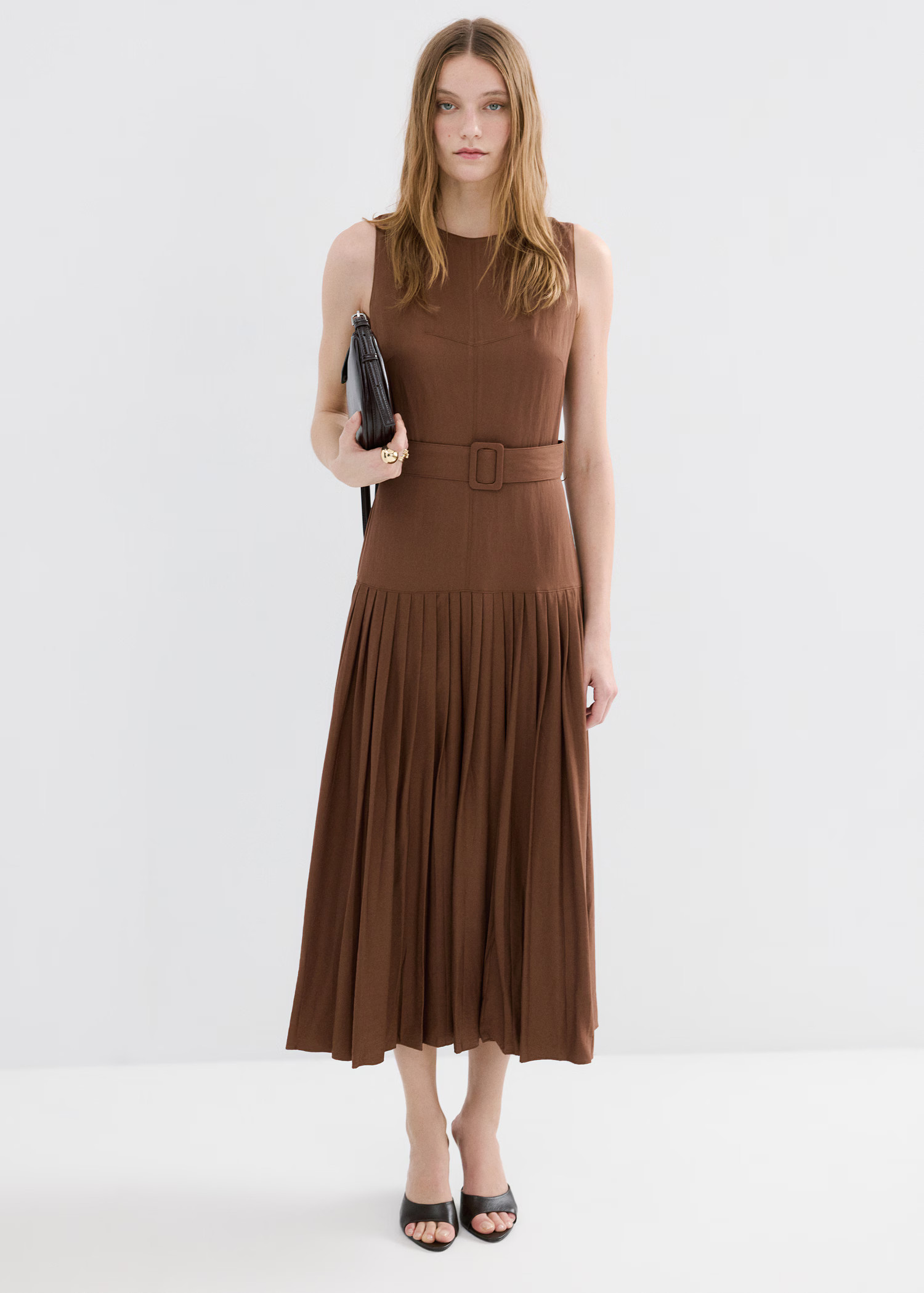 Pleated A-line dress | Mango (US/MX/AU)