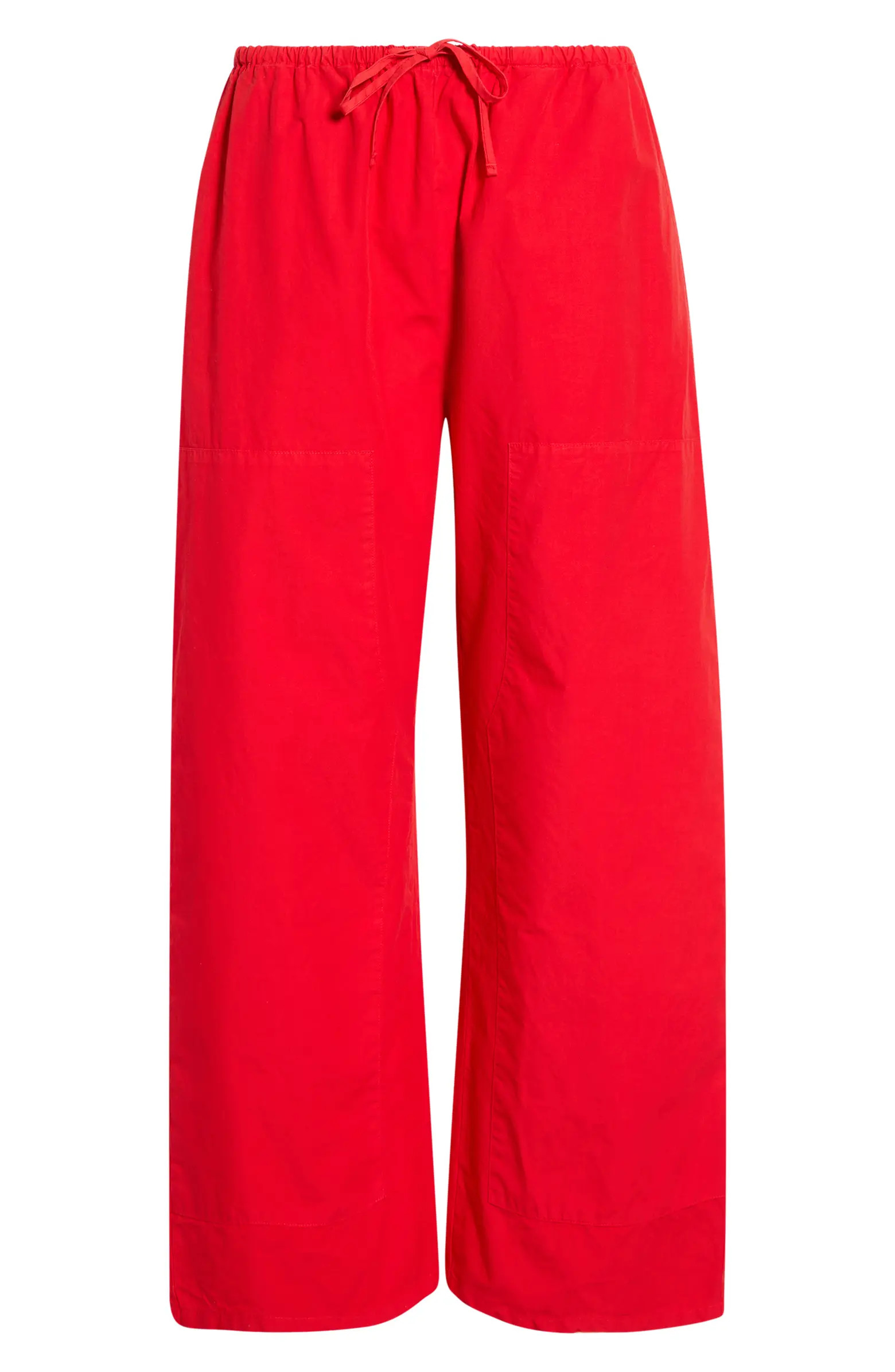 LESET Kyoto Cotton Drawstring Utility Crop Pants | Nordstrom | Nordstrom