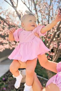 Baby Dahlia Dress Set in Purple | Ivy City Co
