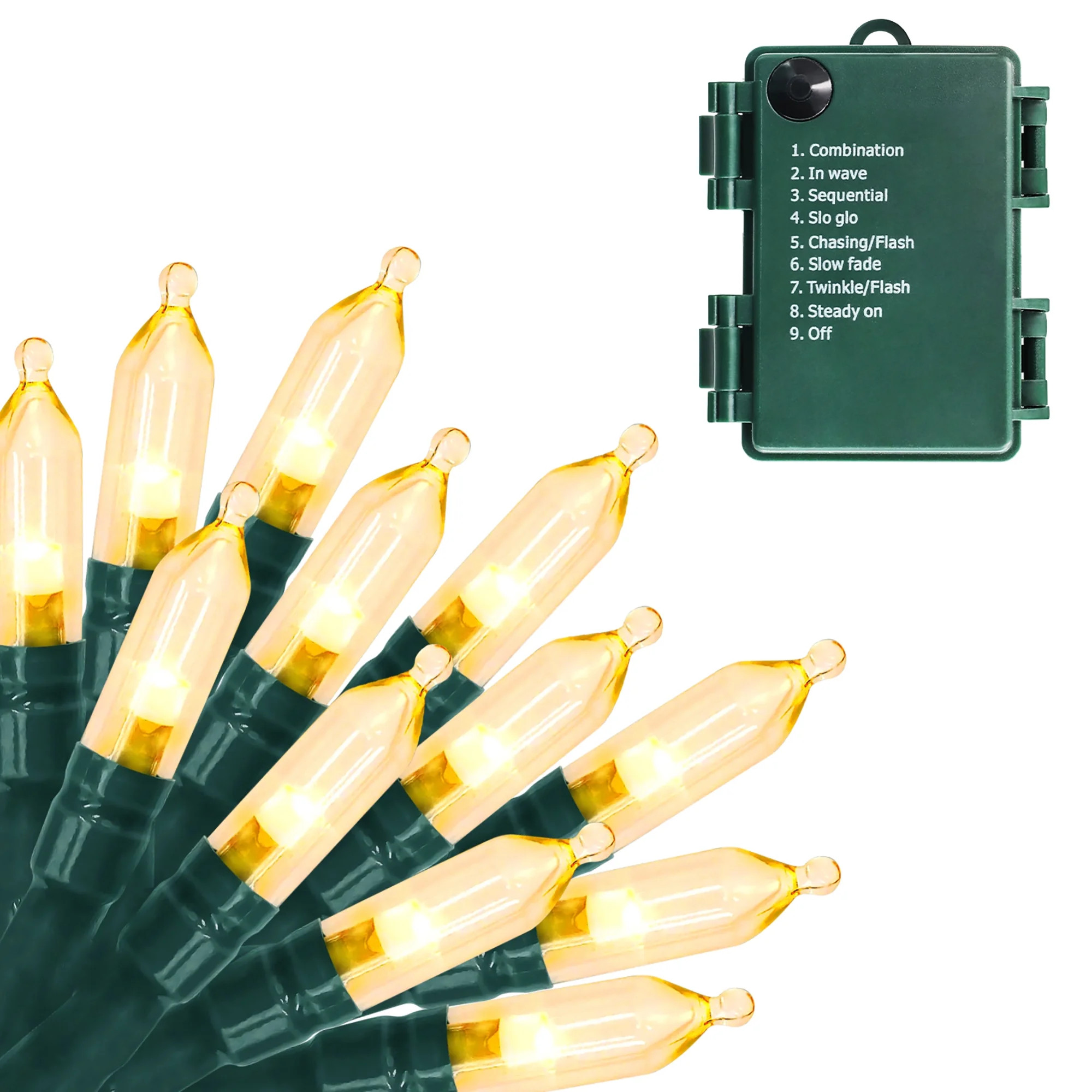 LOENDE Christmas Lights, 50 LED Battery Operated String Lights 18FT Mini String Lights, Indoor Ou... | Walmart (US)