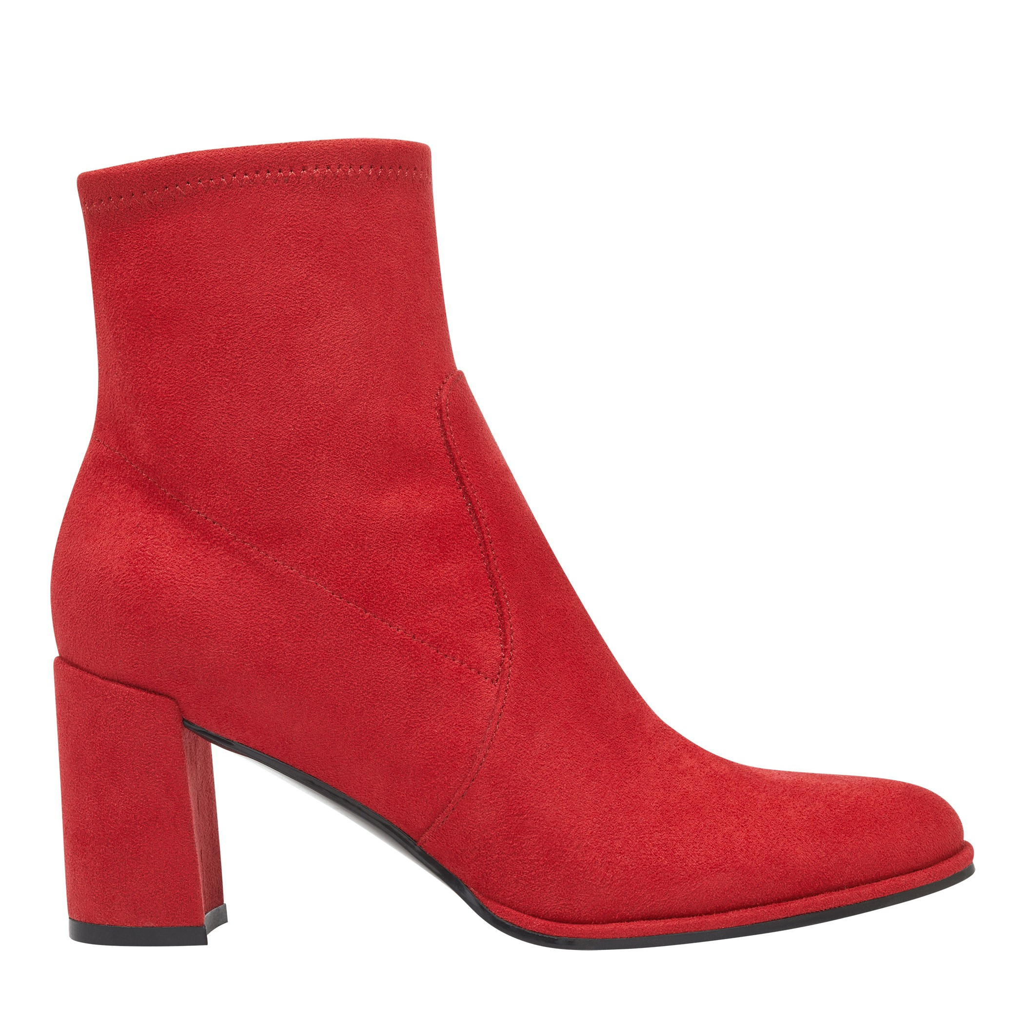 Lizzy Heeled Bootie - Dark Red Fabric by Marc Fisher | Marc Fisher