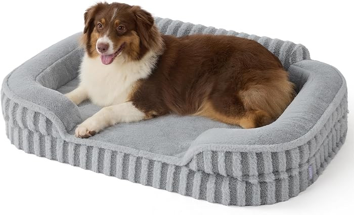 LE SURE Cute Dog Beds Large Sized Dog, Orthopedic Waterproof Large Pet Bed with Sides, High Back ... | Amazon (US)