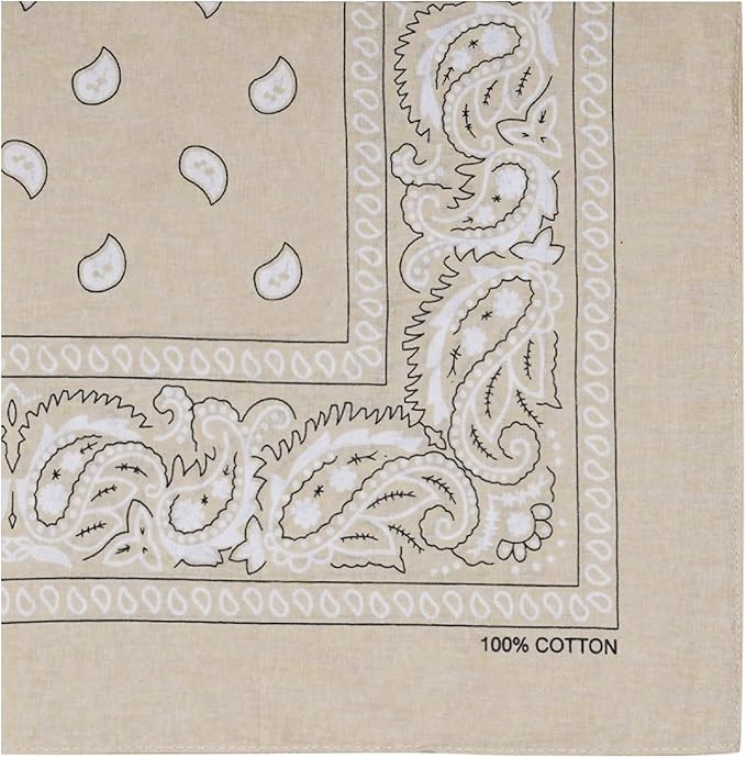 Raylarnia Bandana Multi-Purpose 100% Cotton Headbands for Women, 22 inch Paisley Cowboy Bandanas ... | Amazon (US)