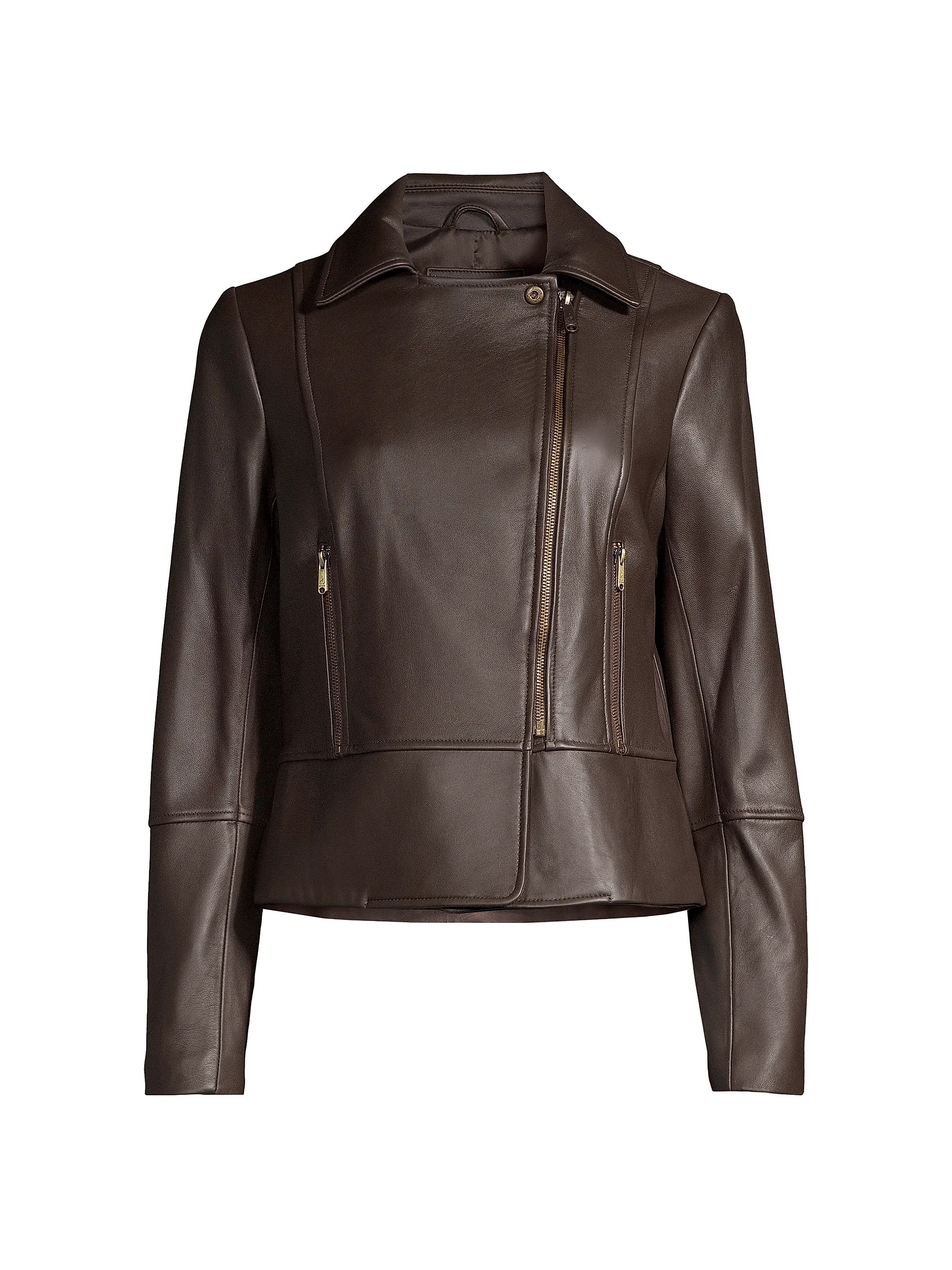 Peplum Leather Jacket | Saks Fifth Avenue