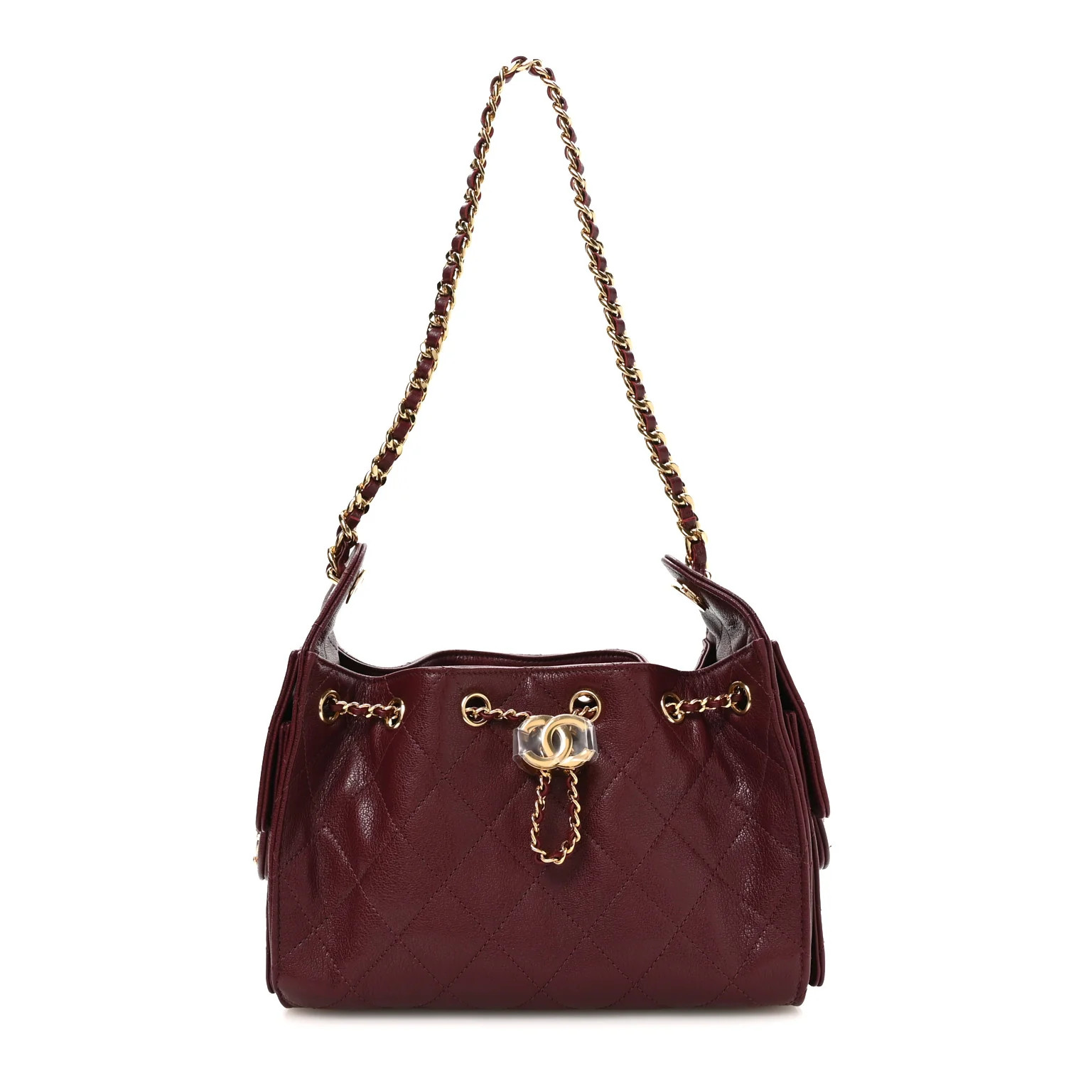Chanel Goatskin Quilted Mini Chanel 25 Handbag Dark Burgundy 1958832 | FASHIONPHILE (US)