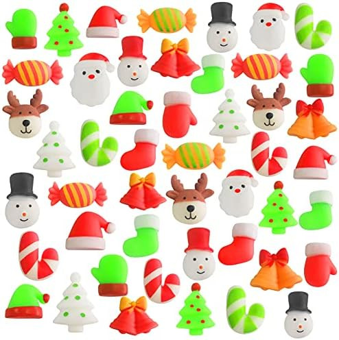 48 Pcs Christmas Mochi Squishy Toys,Mini Cute Squeeze Toy Stress Reliever Anxiety Packs for Kid P... | Amazon (US)