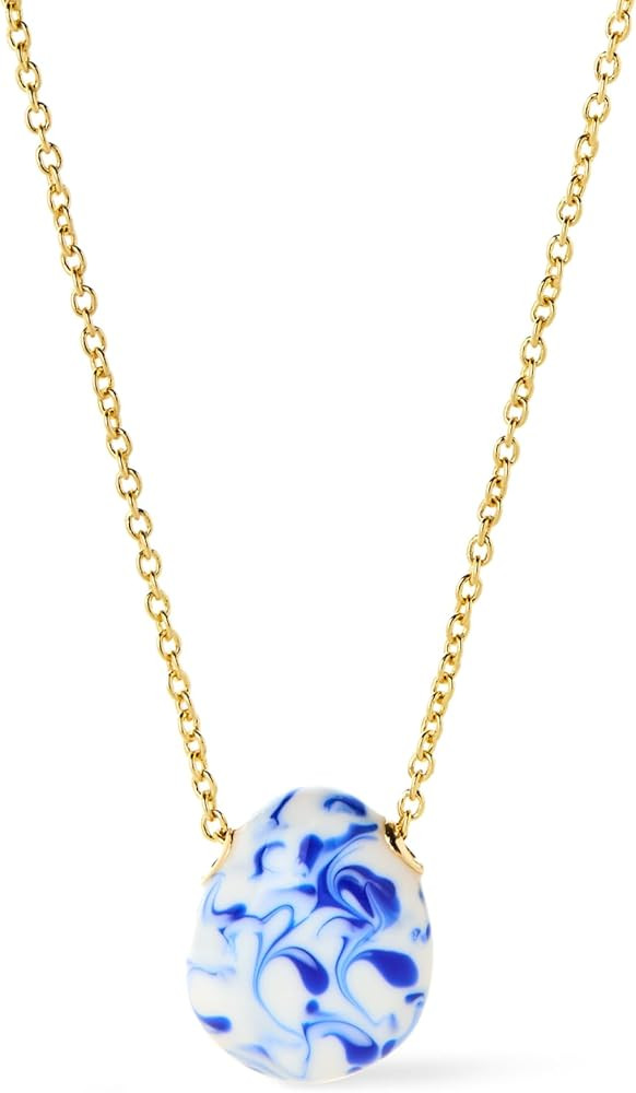 Ana Luisa Pebble Pendant Necklace for Women - 14K Gold Plated and Silver Rhodium Plated Trendy Te... | Amazon (US)