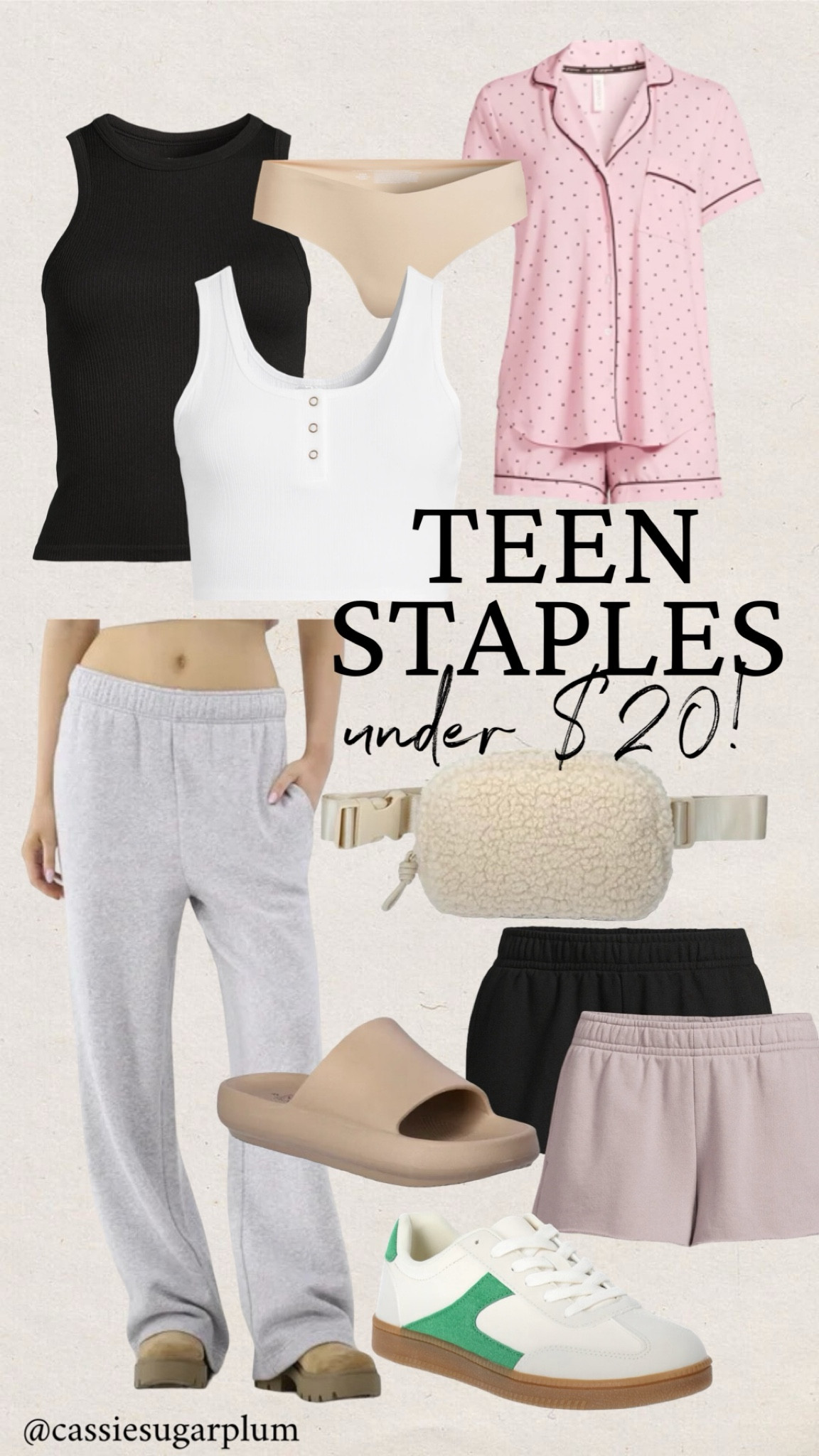 Great closet staples for teens, from tanks & sweats to undies & belt bags…and all under $20! 

Teen style #walmartpartner #walmartfashion @walmartfashion @walmart 