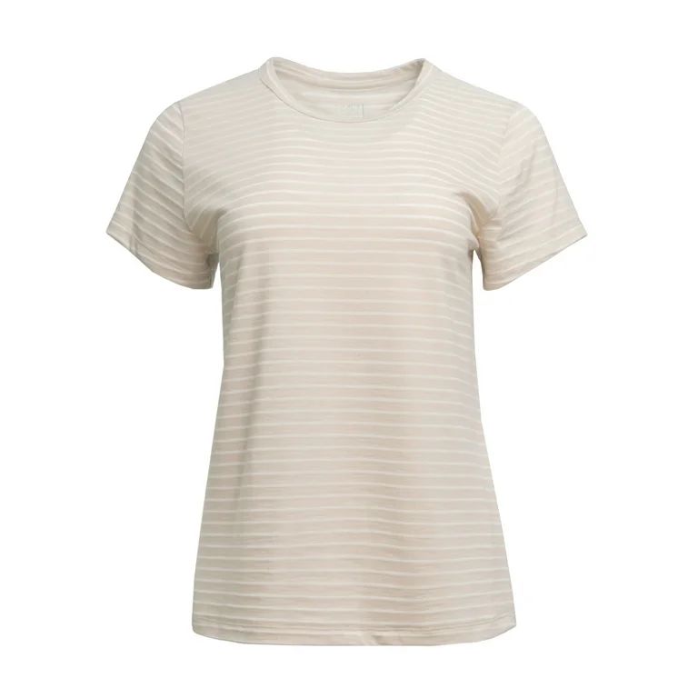Time and Tru Women's Slub Texture Tee with Short Sleeves, Sizes S-XXXL | Walmart (US)