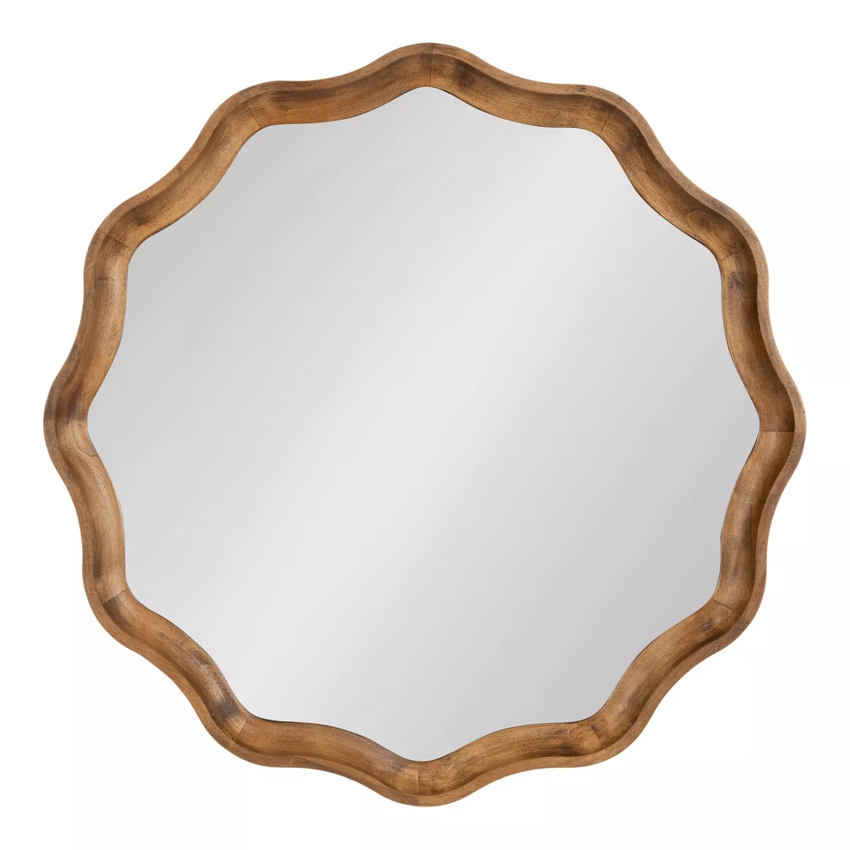Kate & Laurel All Things Decor 28"x28" Hatherleigh Round Scallop Mirror: Wall Mount, Transitional... | Target