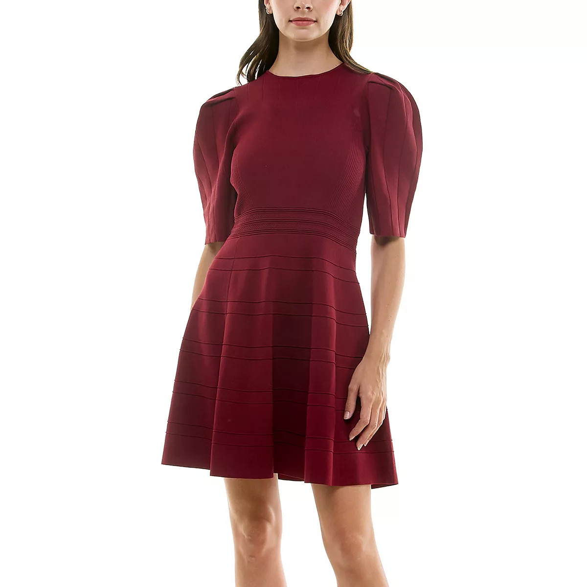 Women's Nicole Miller Fit & Flare Bandage Sweater Dress | Kohl's