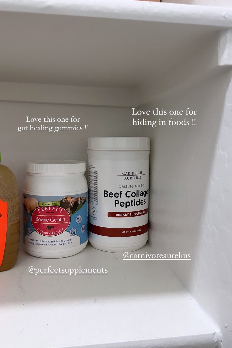 Our two favorite beef collagen peptides + gelatin 🫶🏼. 