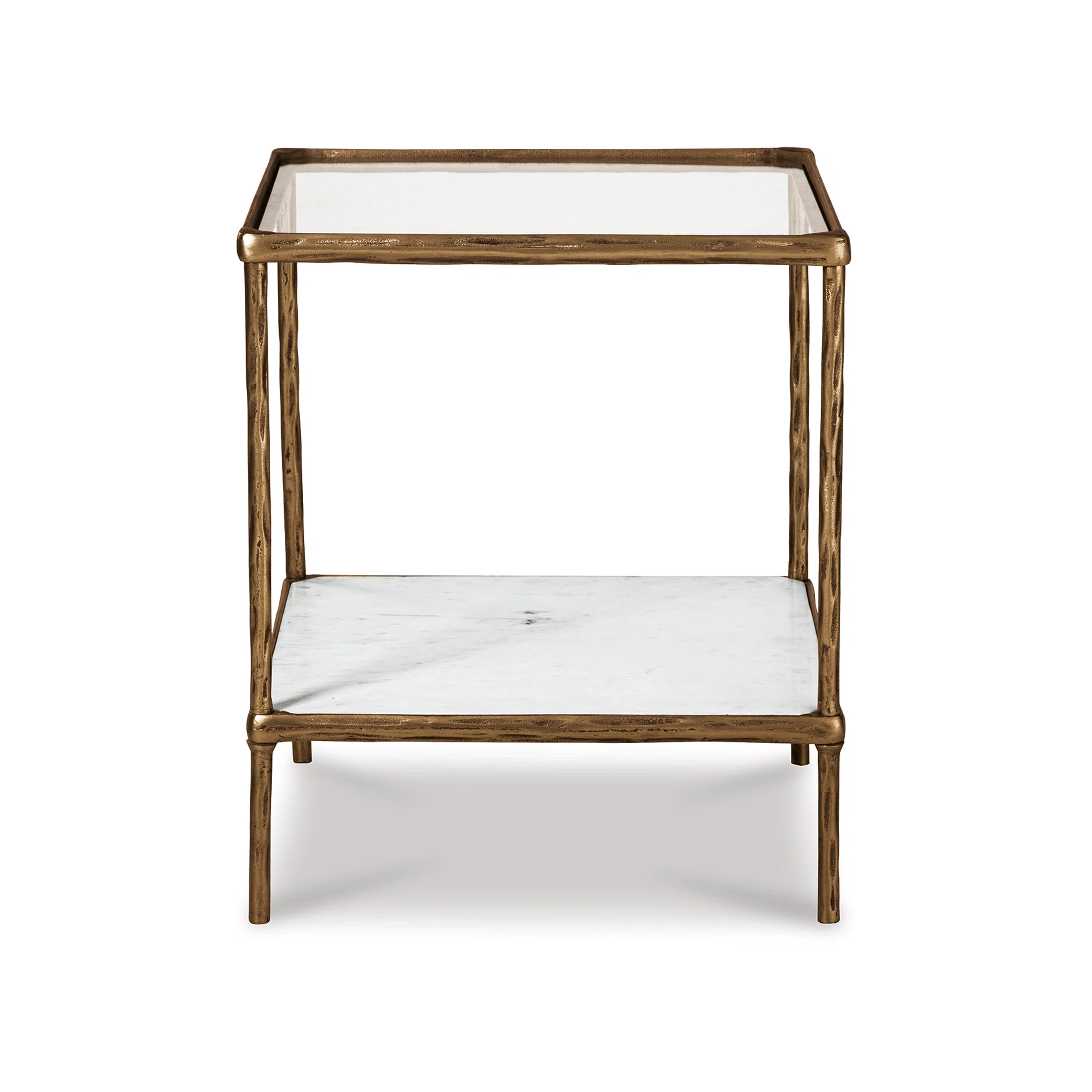 Everly Quinn Broadhurst Glass End Table with Storage | Wayfair | Wayfair North America