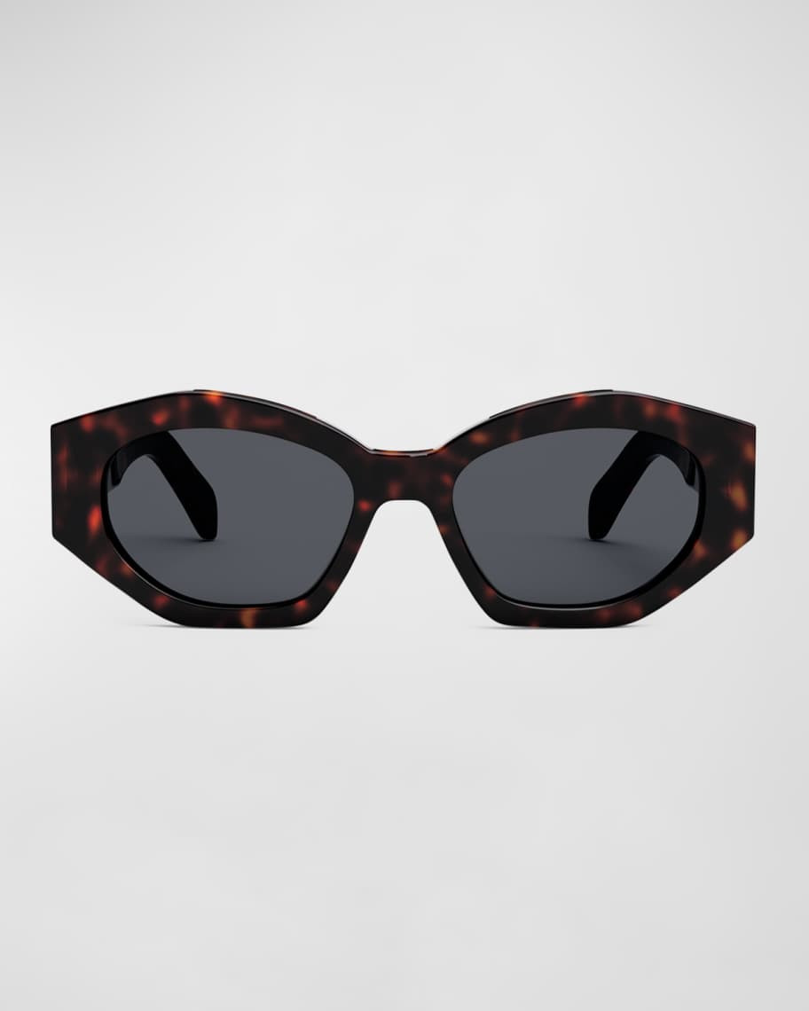 Celine Triomphe Logo Acetate Cat-Eye Sunglasses | Neiman Marcus