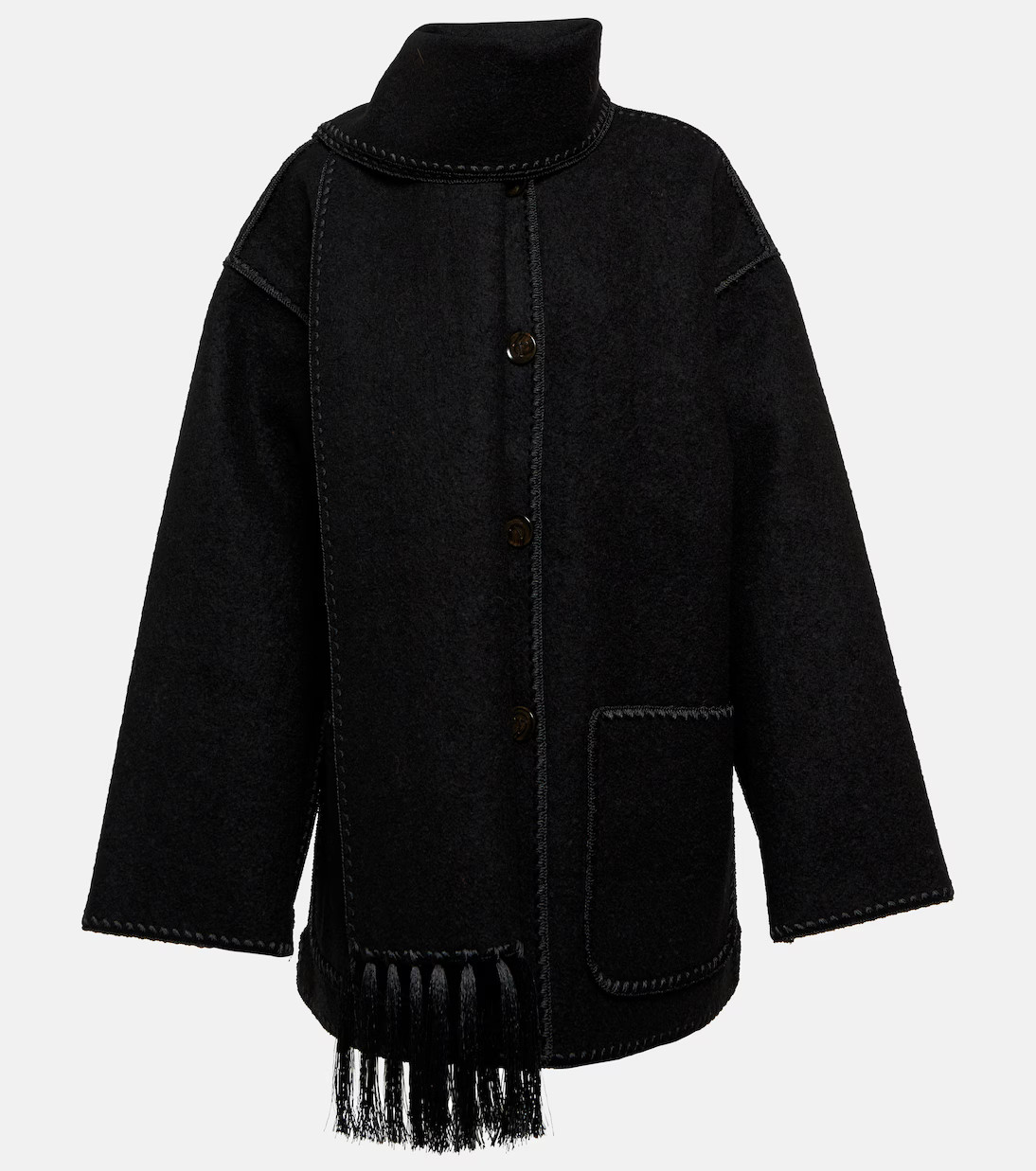 Embroidered wool-blend scarf jacket | Mytheresa (UK)