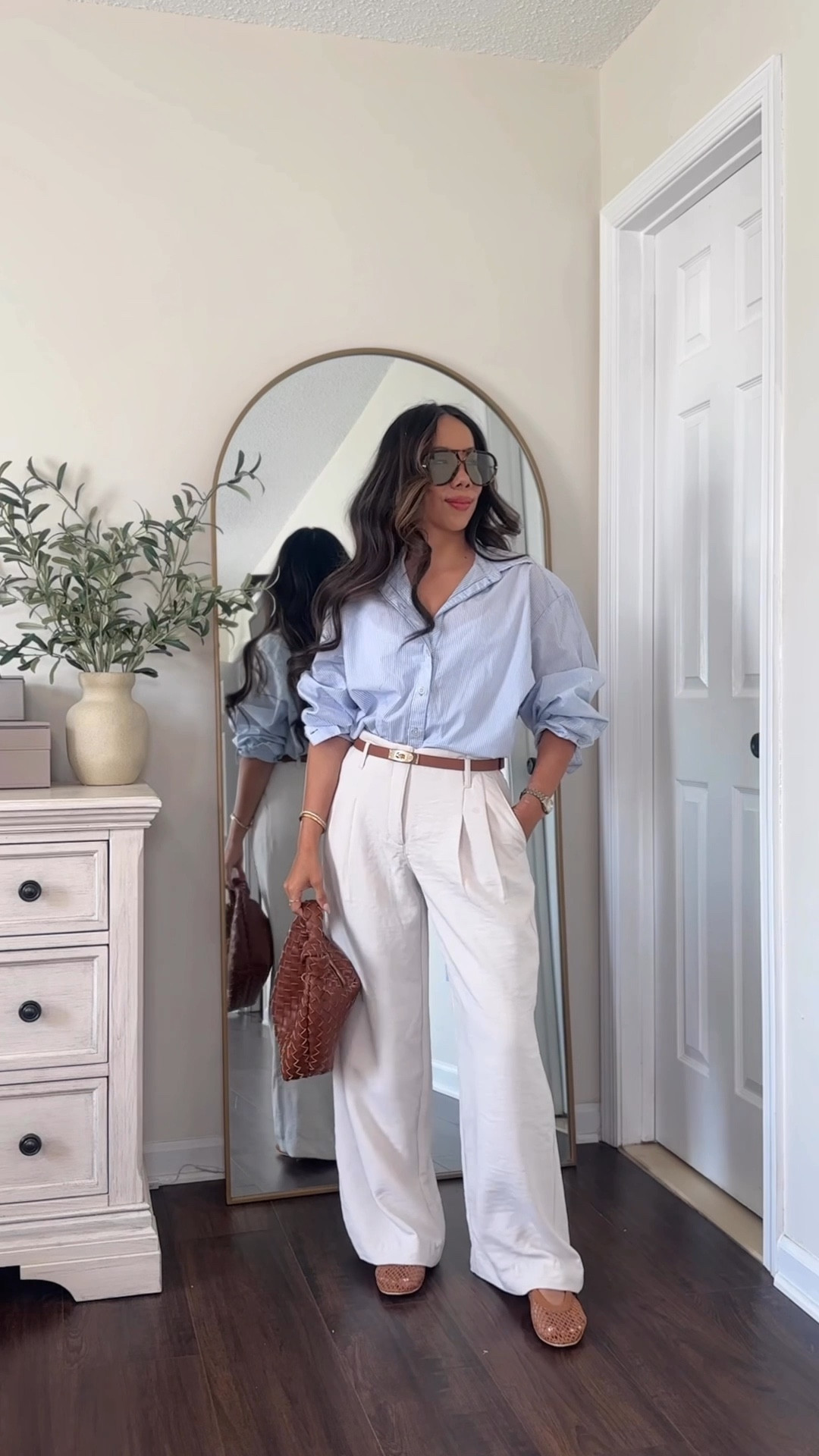 Stripped shirt casual chic outfit inspo #strippedshirt #weekendoutfit #trouserstyle  

#LTKPetite #LTKFindsUnder50 #LTKStyleTip