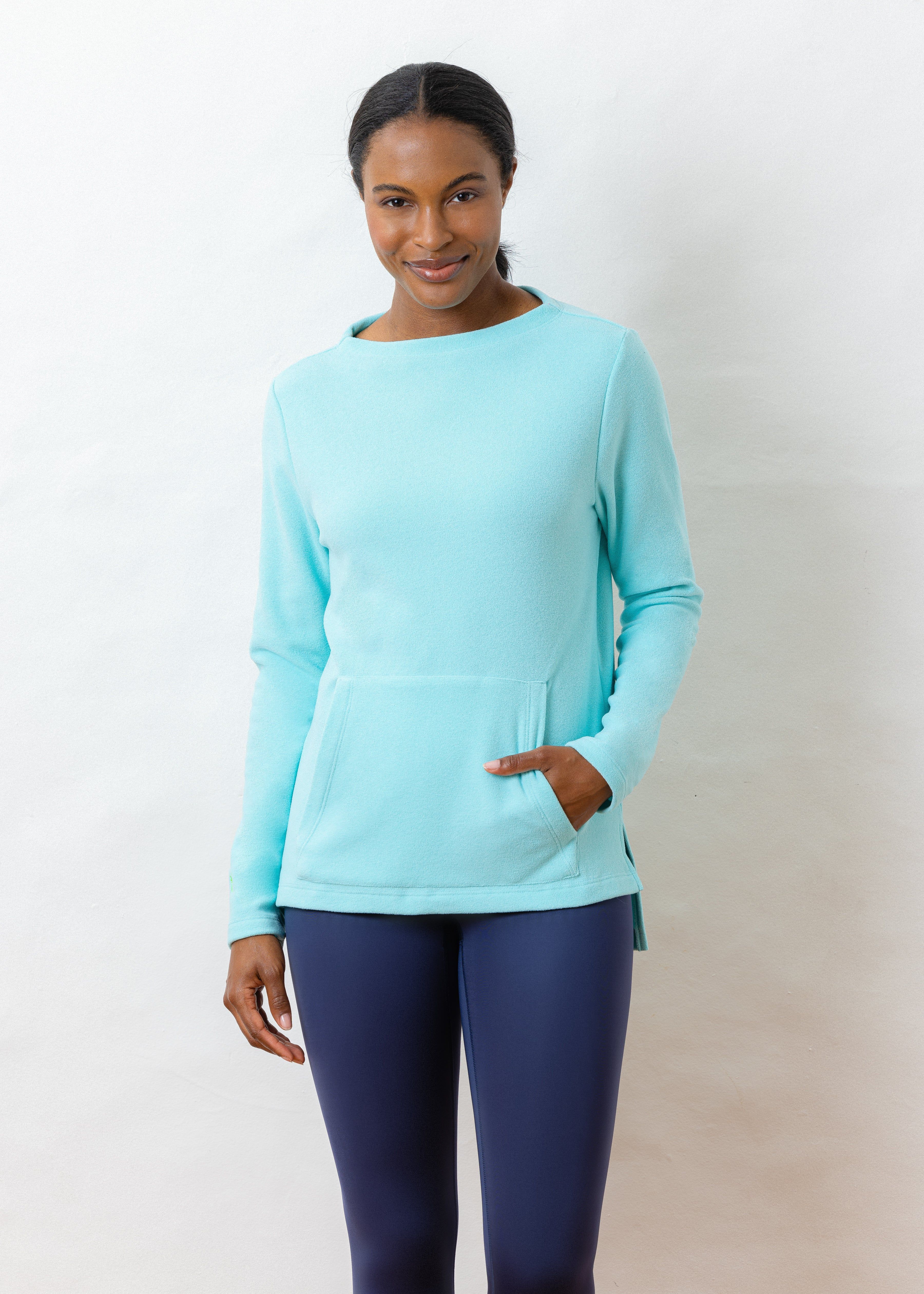 Highland High-Low in Terry Fleece (Mint) | Dudley Stephens