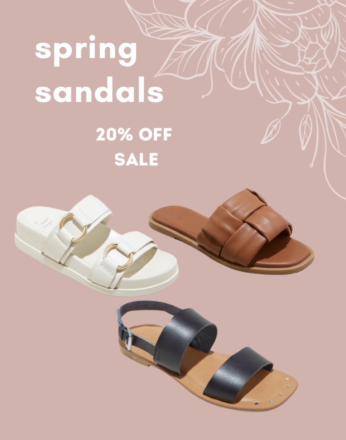 20% off sandal sale 