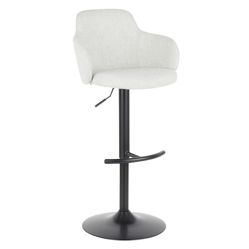 Bryce Adjustable Barstool, Light Grey | At Home