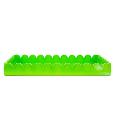Hindley Hand-Crafted Rectangular Scalloped Wood Tray | Wayfair North America
