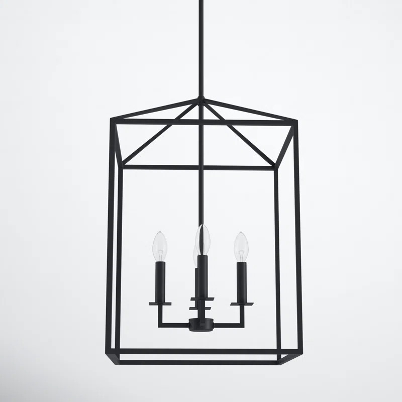 Ellis 4 - Light Lantern Rectangle Chandelier | Wayfair Professional