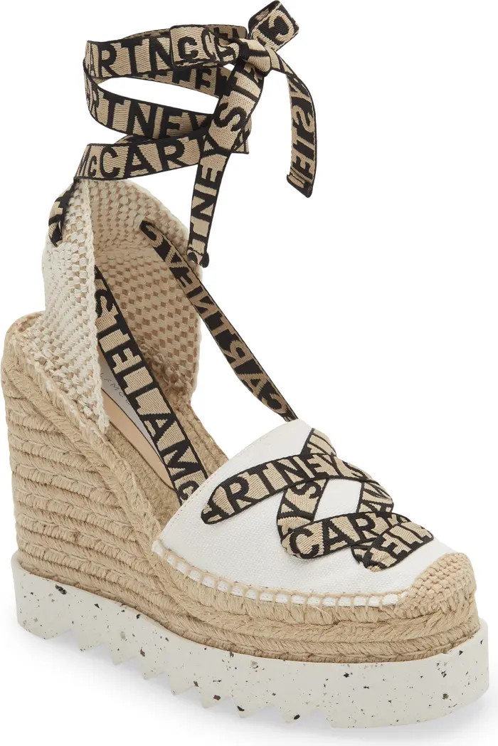 Gaia Logo Strap Organic Canvas Platform Wedge Espadrille (Women) | Nordstrom