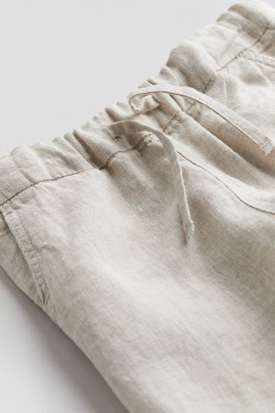 Linen Pull-on Pants - Light beige - Kids | H&M US | H&M (US + CA)