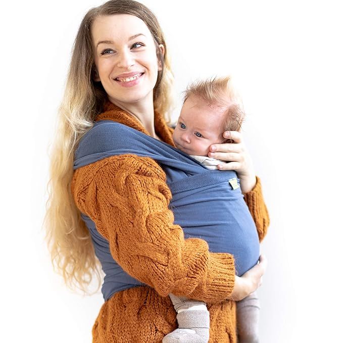 Boba Wrap Baby Carrier, Vintage Blue - Original Stretchy Infant Sling, Perfect for Newborn Babies... | Amazon (US)