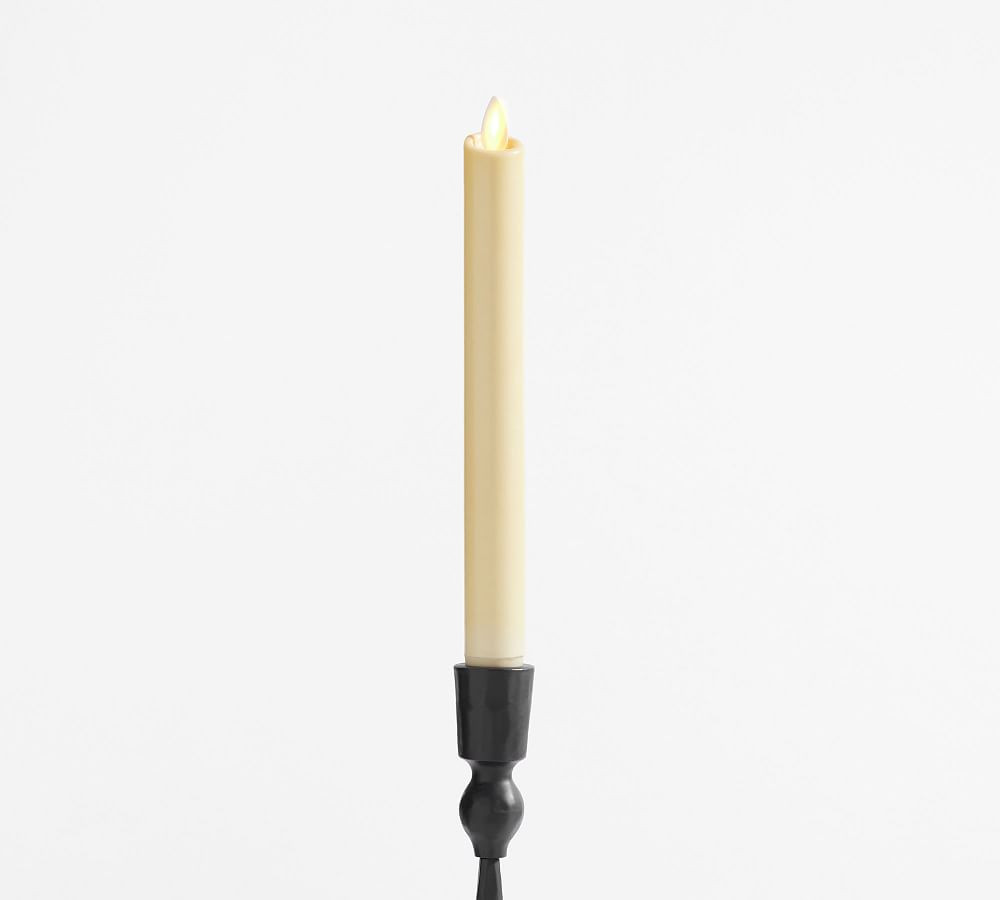 Premium Flickering Flameless Wax Taper Candle | Pottery Barn (US)