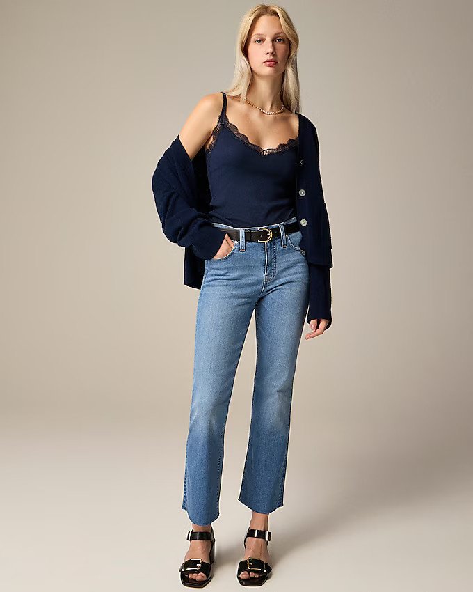 Mid-rise cropped kickout jean in 2003 super-stretch | J. Crew US