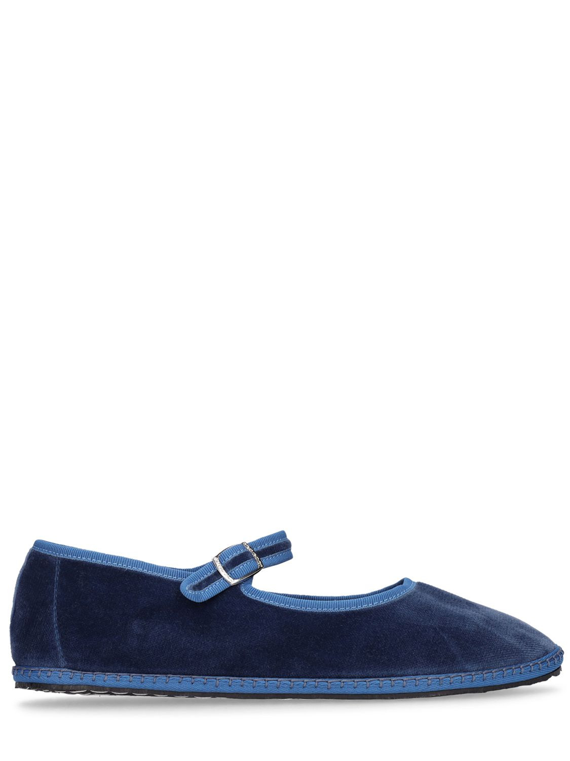 10mm Hohe Mary Jane-loafer Aus Samt „delfina“ | Luisaviaroma
