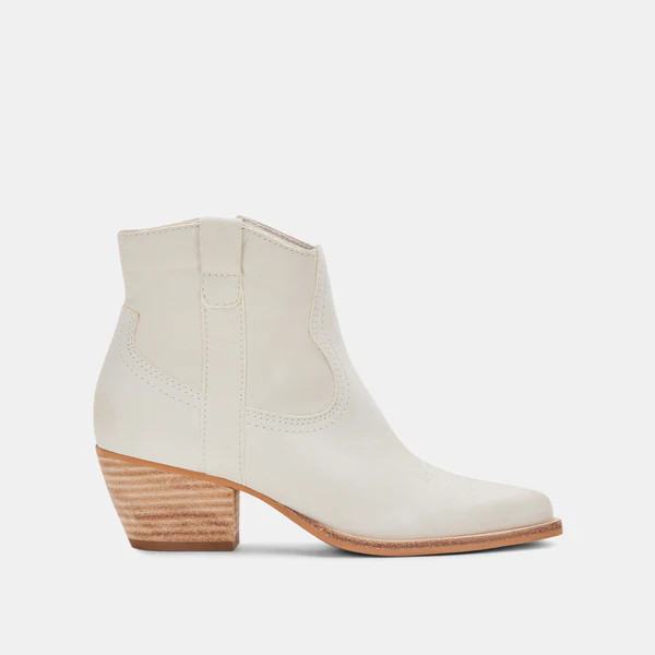 SILMA BOOTIES IN IVORY NUBUCK | DolceVita.com