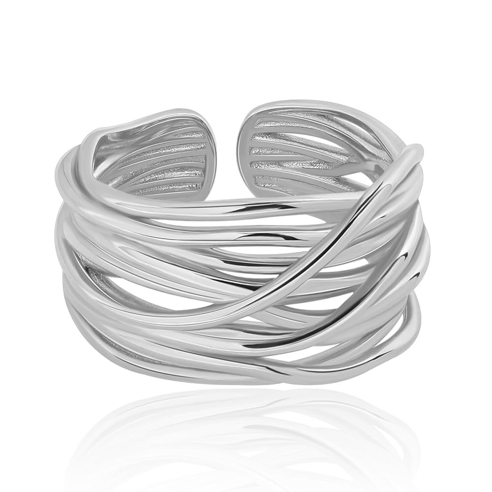 Meissa Gold Thumb Rings for Women Girls Statement Ring Hammered Chunky Band Rings Fashion Wide Ba... | Amazon (US)