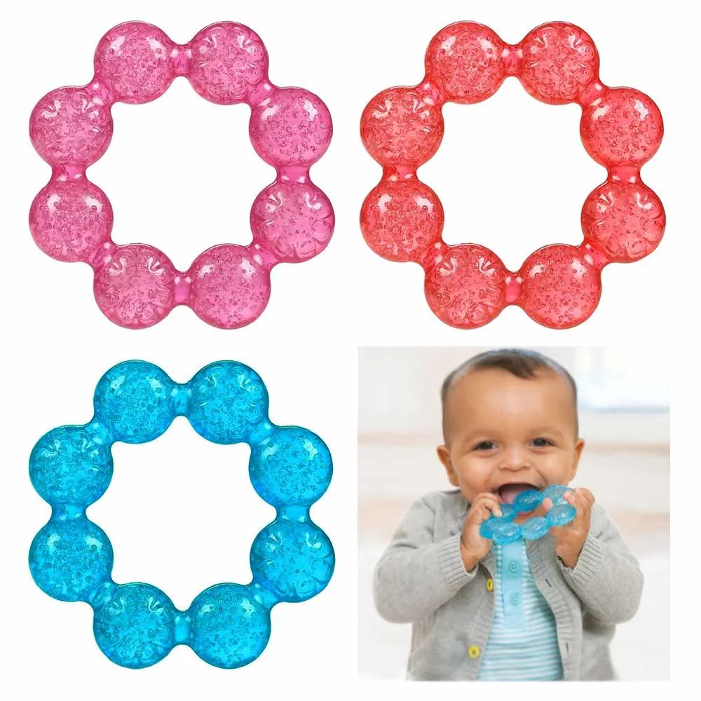 1 Pc Baby Teething Ring Water Filled Teether Chewing Toy BPA Free Soothing Gums - Walmart.com | Walmart (US)