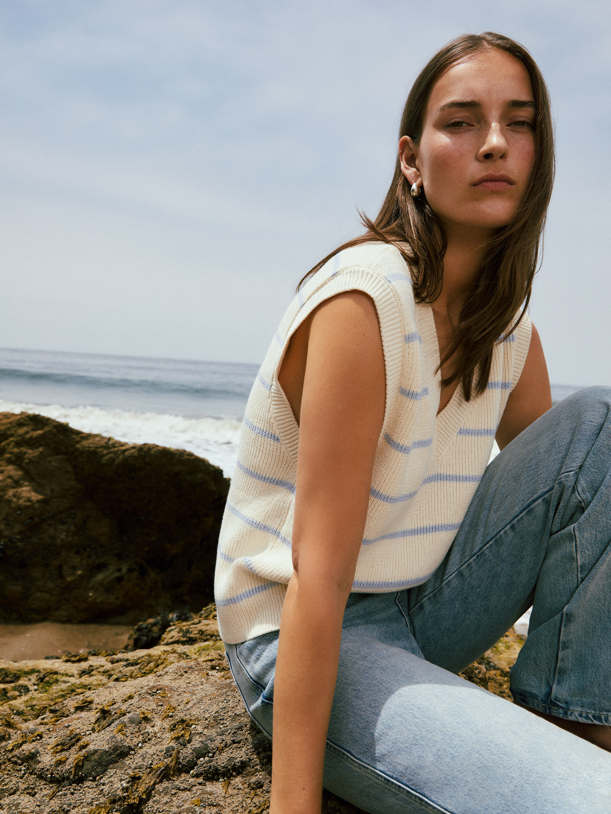 Janey Cotton Sweater Vest | Reformation (Global)