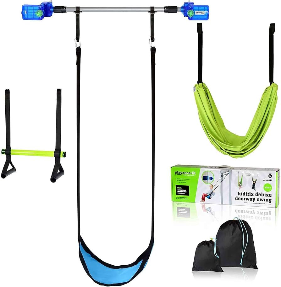 Playzone-fit Kidtrix Deluxe Doorway Swing Kit - Fun Doorway Swing for Kids - Includes Indoor Sens... | Amazon (US)