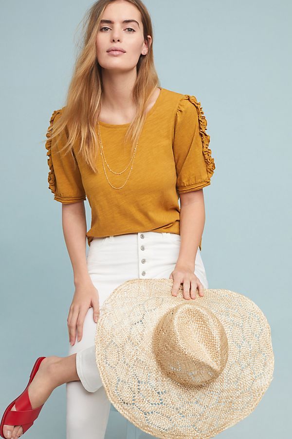 Cremieux Ruffled Top | Anthropologie (US)