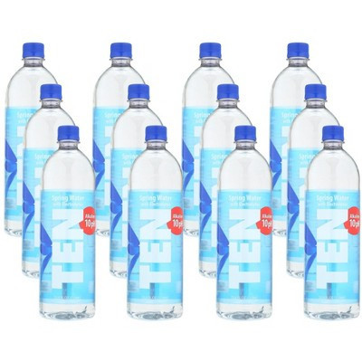 TEN Spring Water With Electrolytes - Case of 12/33.8 oz | Target