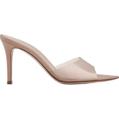 Gianvito Rossi Elle 85 Mules in Beige at Nordstrom, Size 37.5 | Nordstrom