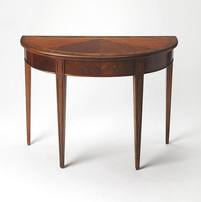 BUTLER HAMPTON OLIVE ASH BURL DEMILUNE CONSOLE TABLE | Amazon (US)