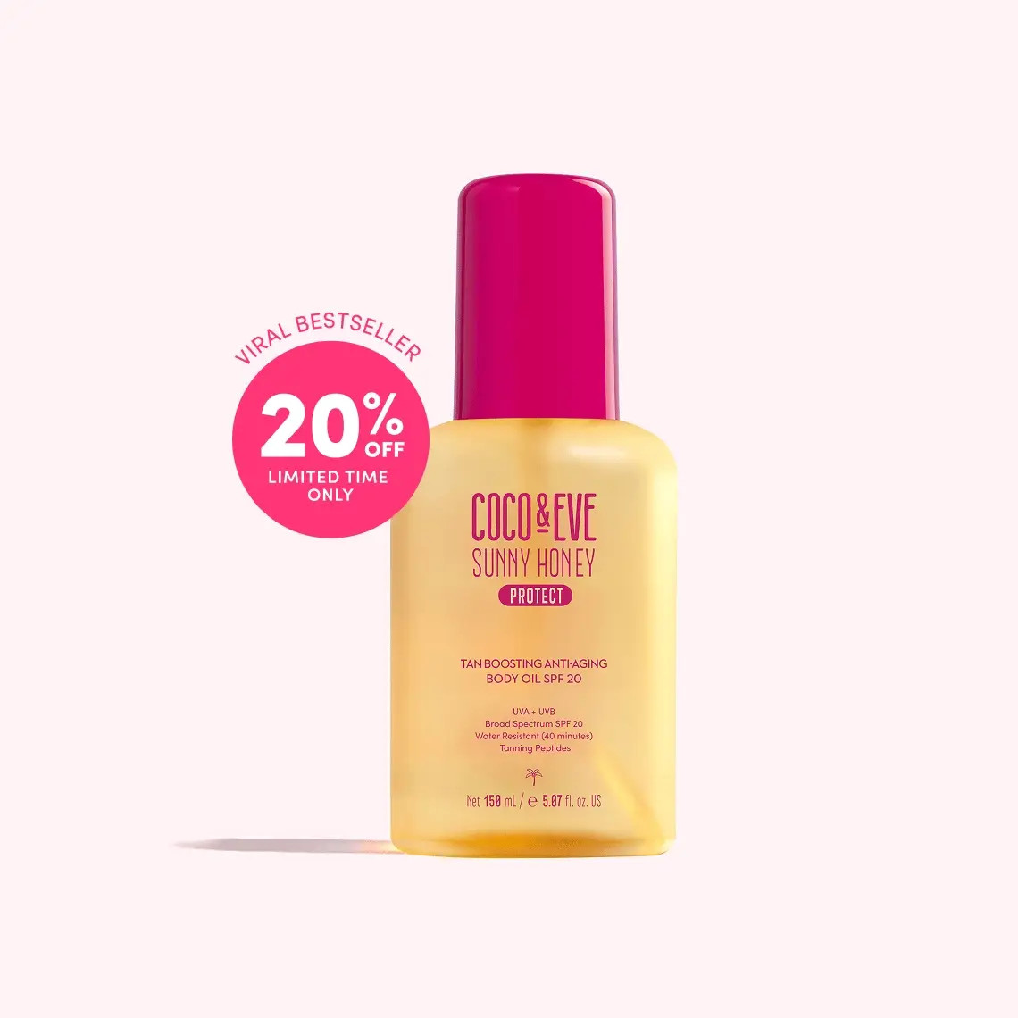 Tan Boosting Anti-Aging Body Oil SPF20 | Coco&Eve