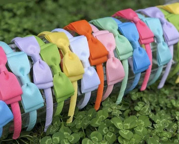 Solid Grosgrain Bow Headband | Haute Totz