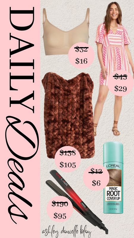 Daily deals!

Throw blanket, mini dress, nude bra, root touch up, flat iron

#LTKSeasonal #LTKstyletip #LTKsalealert