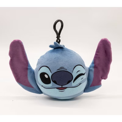Disney Stitch Face Plush Keychain - Blue | Target