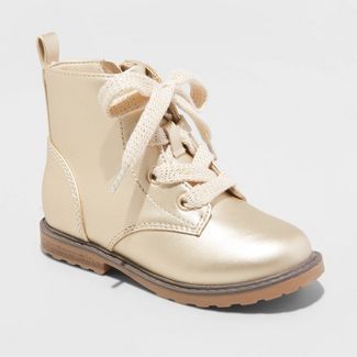 Toddler Girls' Giovanna Lace-Up Zipper Combat Boots - Cat & Jack™ | Target