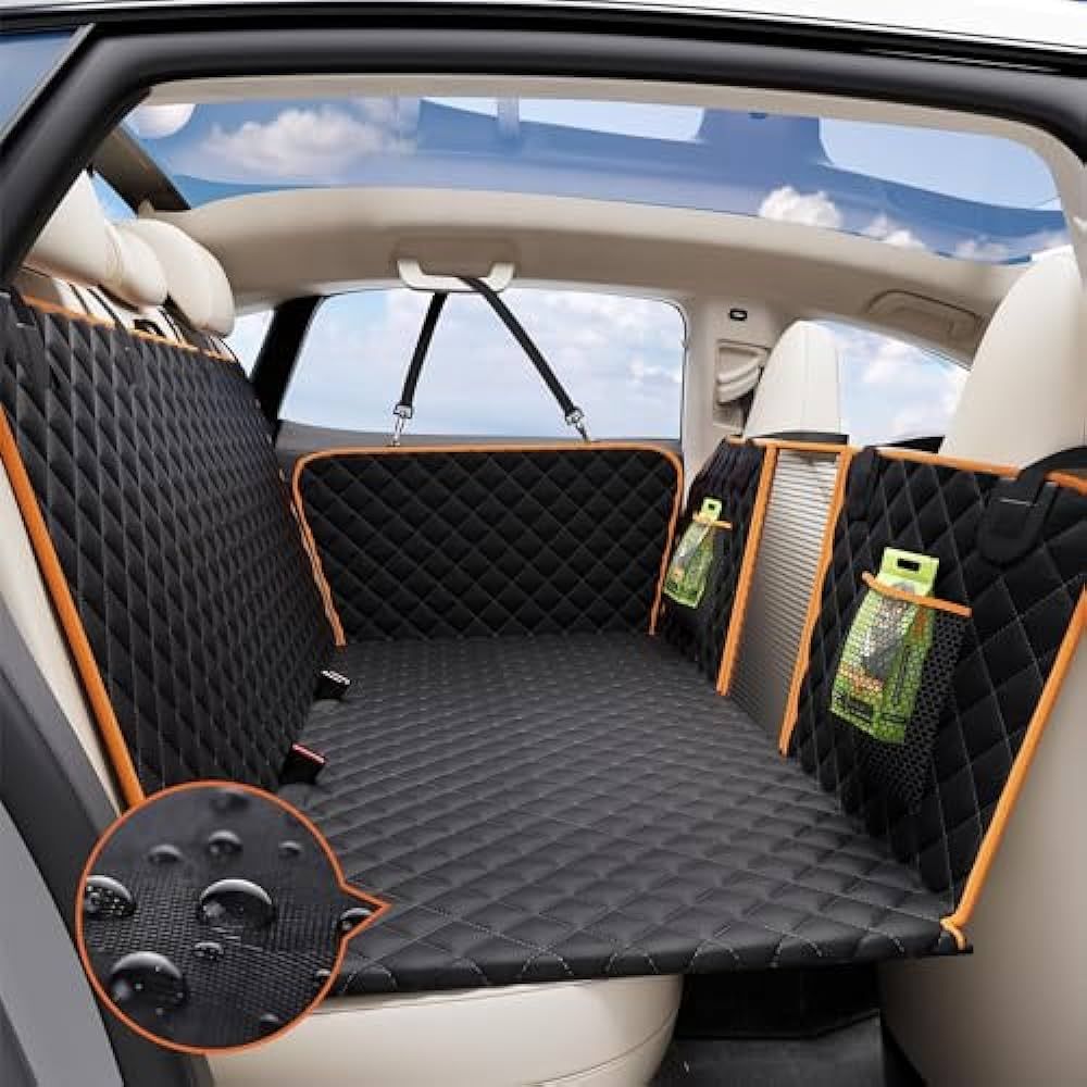 Back Seat Extender for Dogs-Supports 330lb,Dog Car Seat Cover for Back Seat Bed for Car Travel Be... | Amazon (US)