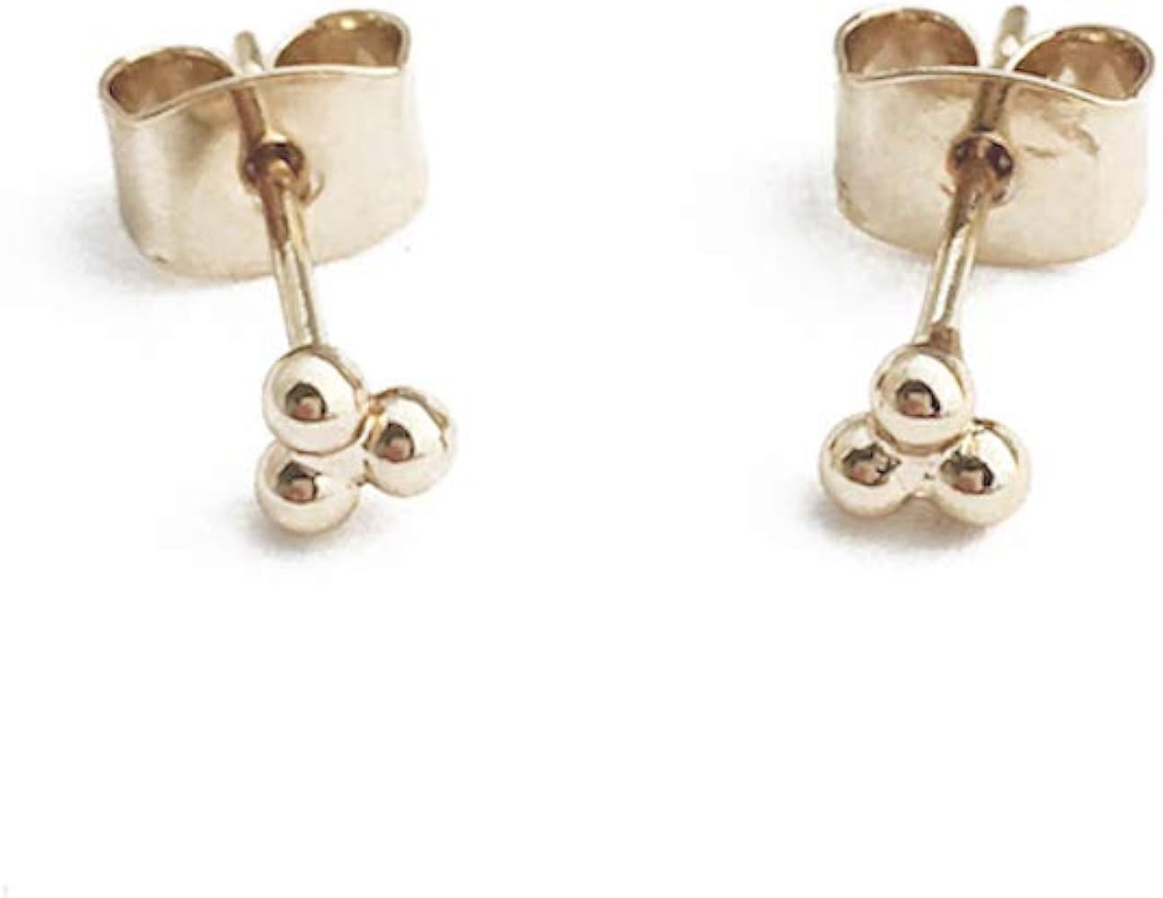 HONEYCAT Tiny Trinity Ball Stud Earrings in Gold, Rose Gold, or Silver | Minimalist, Delicate Jew... | Amazon (US)