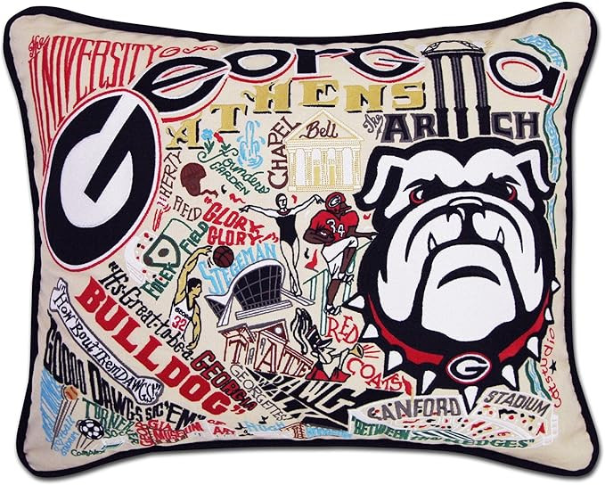 Catstudio Throw Pillow, University of Georgia Embroidered Pillow - Collegiate Decorative Pillows ... | Amazon (US)