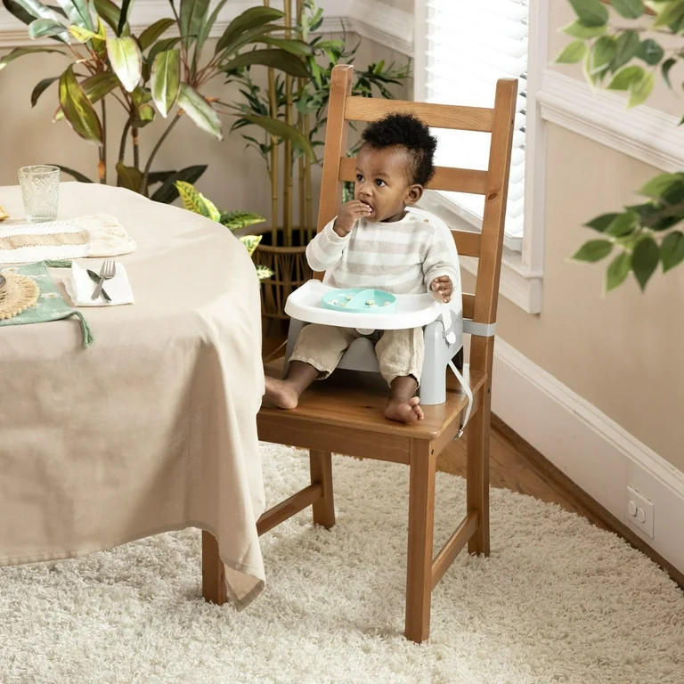 Ingenuity Deluxe Learn-to-Dine Feeding Seat, For Ages 6 Months - 3 Years - Orange & Teal | Walmart (US)